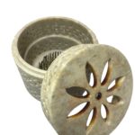 Vintage Soapstone Incense Burner Round