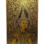 Vintage Burmese Gilded Buddha Panel