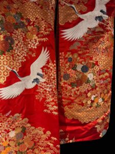 Vintage Japanese Uchikake Chrysanthemum Wedding Kimono - Image 6