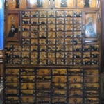 Antique Korean Persimmon Wood Apothecary