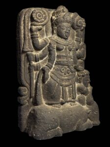Hand Carved Stone Durga, Bhairava on Nandi - Image 2