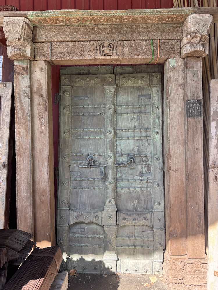 Antique Ganesha Door With Frame India