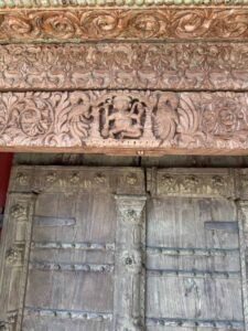 Antique Ganesha Door With Frame India - Image 2