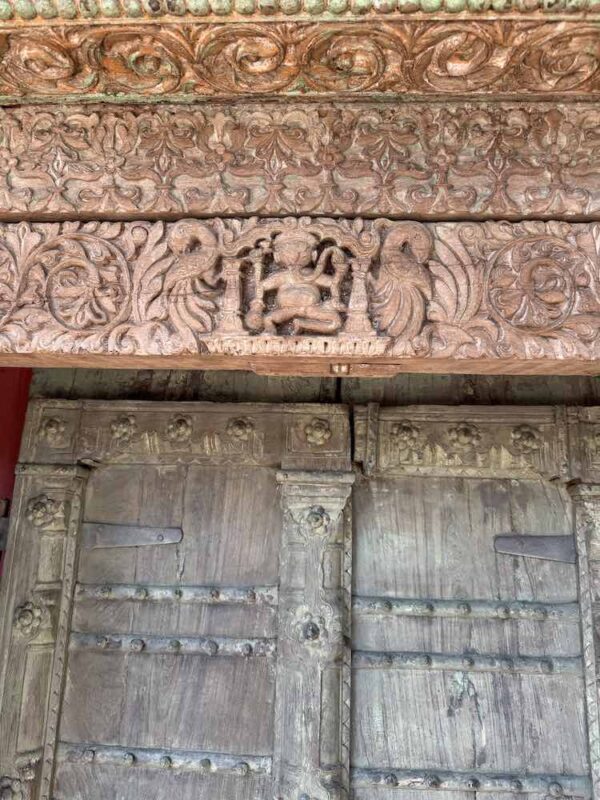 Antique Ganesha Door With Frame India - Image 2