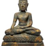 Old Cambodia Buddha in Bhumisparsha Mudra