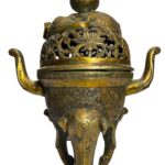 Vintage Large Brass Elephant Censer