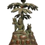 Old Shiva Nandi Meditating Under The Tree