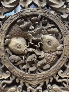 Old Koi Dragon Gate Rectangular Panel - Image 2