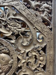 Old Koi Dragon Gate Rectangular Panel - Image 4