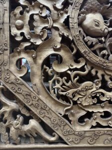Old Koi Dragon Gate Rectangular Panel - Image 5