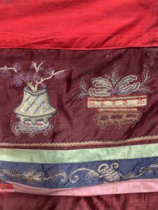 Old Chinese Embroidered Altar Cloth Eight Immortals - Image 4