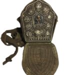 Tibetan Traveling Buddha Shrine - Manjushri