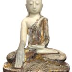 Antique Burmese Marble Buddha Sit-B