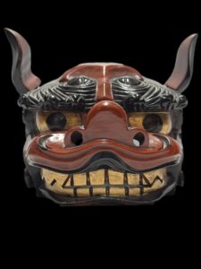 Vintage Japanese Koma-Inu Foo Dog Lacquer Mask