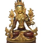 Nepalese 7 Eye White Tara Gold face