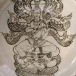 Thai Porcelain Plate Mucalinda Buddha