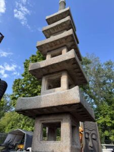 Over 12' Tall Six Tier Pagoda Granite Lantern - Image 4