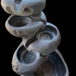 Five Basin Basalt River Boulder Fountain