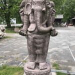 Huge Lava Stone Ganesha Stand