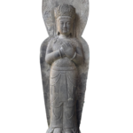 Old Marble Guan Yin Stand