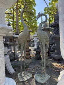 Brass Crane Large Pair - Image 2