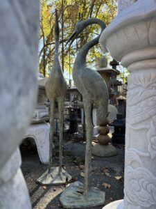Brass Crane Large Pair - Image 3