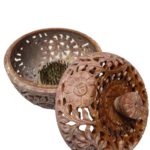 Vintage Soapstone Incense Burner Apple Shape