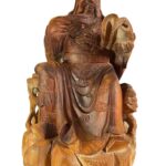 Old Camphor Wood Chinese Warrior Guan Yu