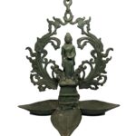 Antique Standing Buddha Oil Lamp Majapahit