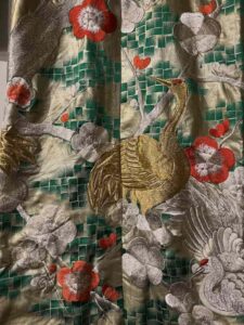 Vintage Japanese Uchikake Wedding Kimono - Sliver & Gold Cranes - Image 4