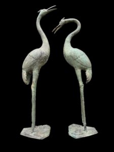Brass Crane Large Pair