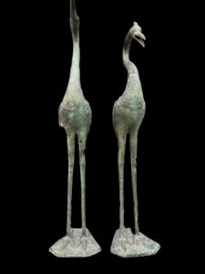 Brass Crane Large Pair - Image 2