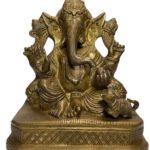Old Ganesha With Mooshak Octagon Base