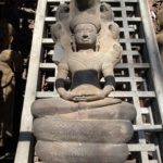 Khmer Stone Naga Buddha On Stand