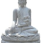 White Marble Burmese Medicine Buddha