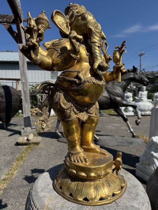 Bronze Ganesha Vighna Ganapati India - Image 3