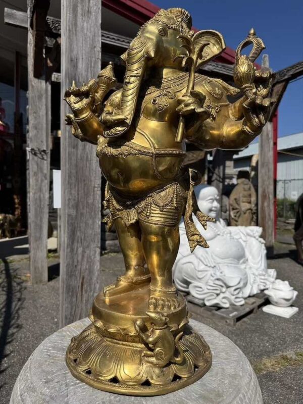 Bronze Ganesha Vighna Ganapati India - Image 4