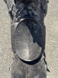 Old Javanese Brass Standing Black Horse - Image 6