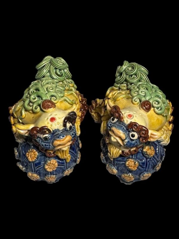 Vintage Porcelain Foo Dog Miniature Figurines - Image 5