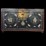 Antique Korean Paulownia Wood Wedding Chest