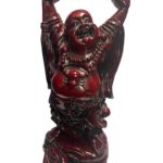 23" Vintage Red Lacquer Hardwood Hotei