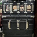 Old Korean Mirrored Black Nong Chest