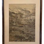 Antique Japanese Embroidered Piceture - Pagoda