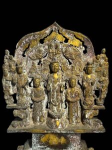 Antique Chinese Buddhism Statue Stella On Stand - Image 2