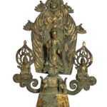 Antique Chinese Buddhism Statue On Stand