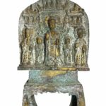 Antique Chinese Buddha Stella On Stand