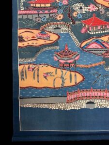 Old Bingata Wall Hanging Scroll Japan - Image 4