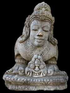 Antique Javanese Hindu Temple Kamadhenu Lava Stone Sculpture - Image 2