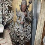 Antique Pakokku Red Lacquer Buddhist Nat