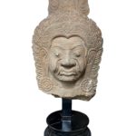 Khmer Sculpture Sandstone Haed Of Asura